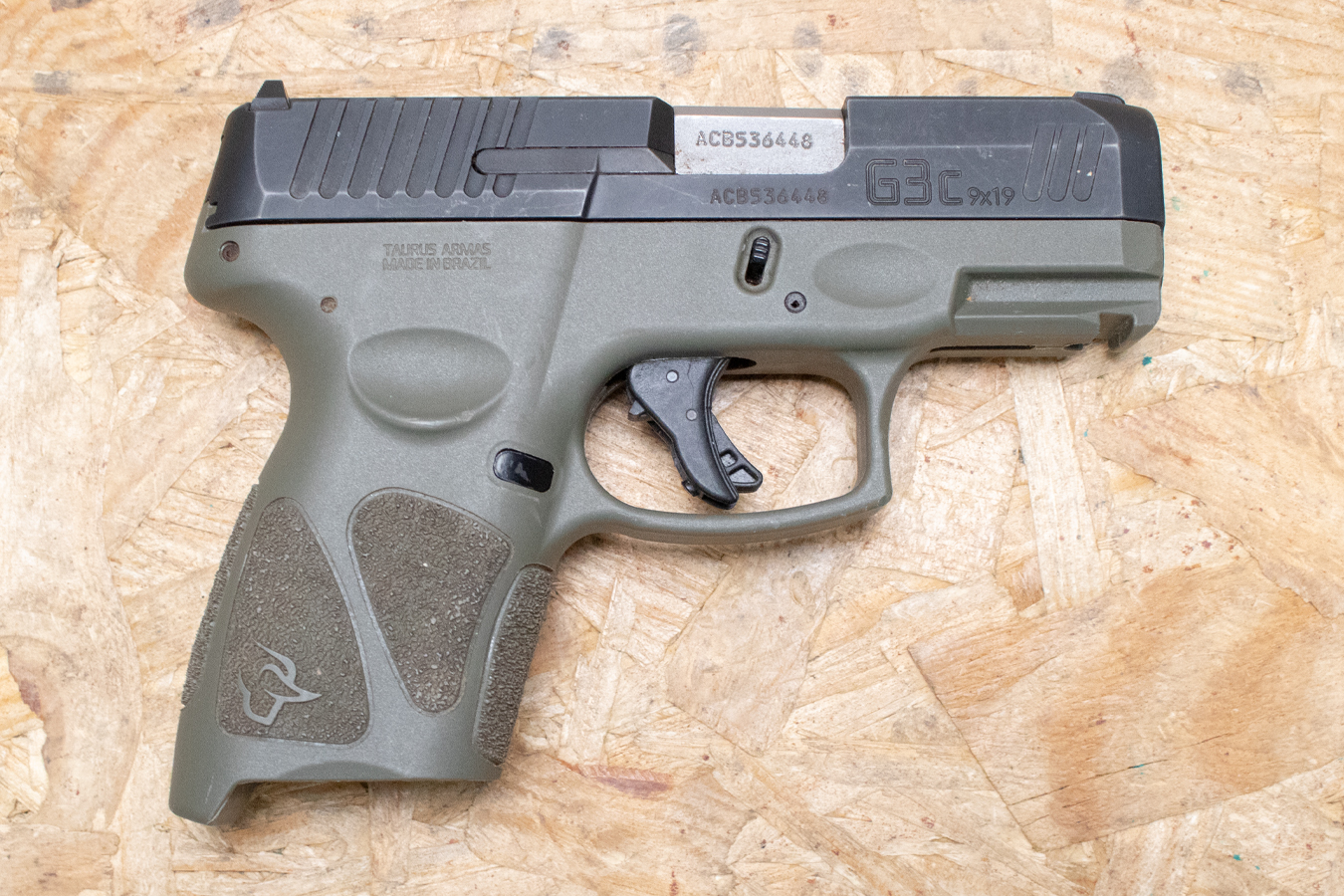 TAURUS G3C 9mm Police Trade-In Pistol with Green Frame (Magazine Not Included)